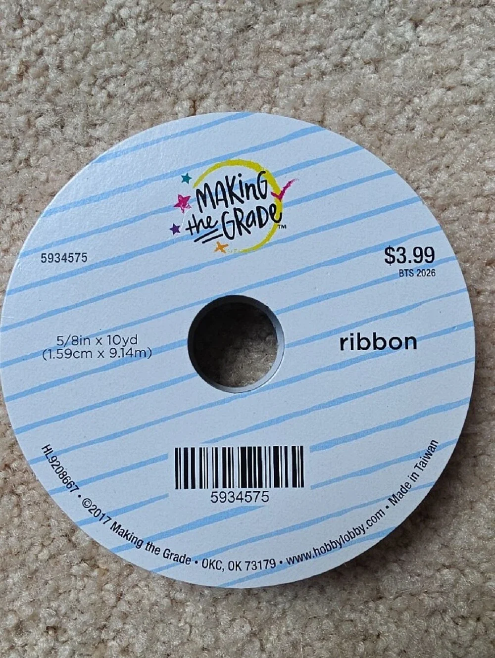 Hobby Lobby Pink Apple Print Kids Lanyard with Gold Clip